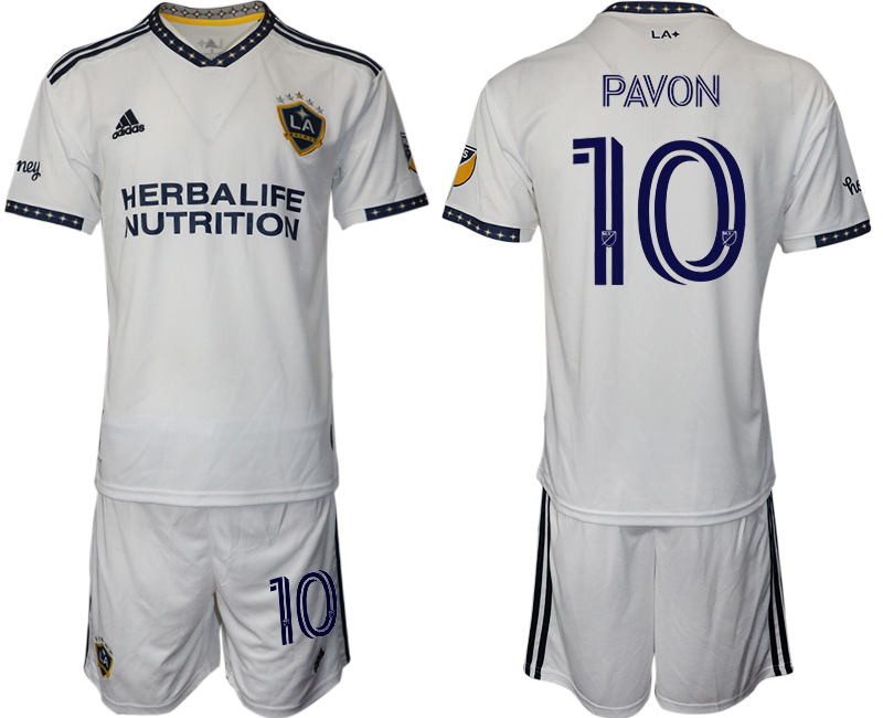 Men 2022-2023 Club Los Angeles Galaxy home white #10 Adidas Soccer Jersey